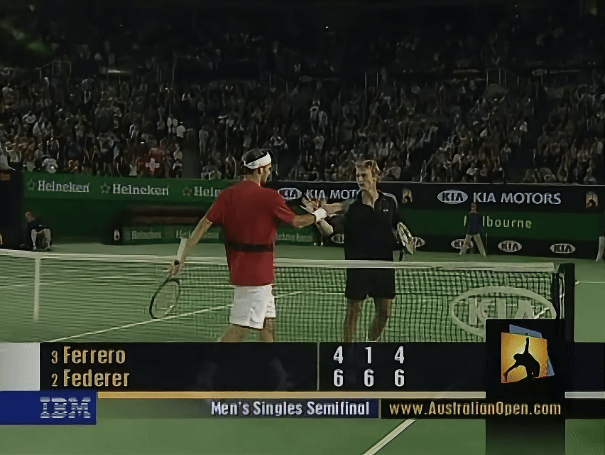 2004年澳網男單準決賽 Federer 對戰 Ferrero